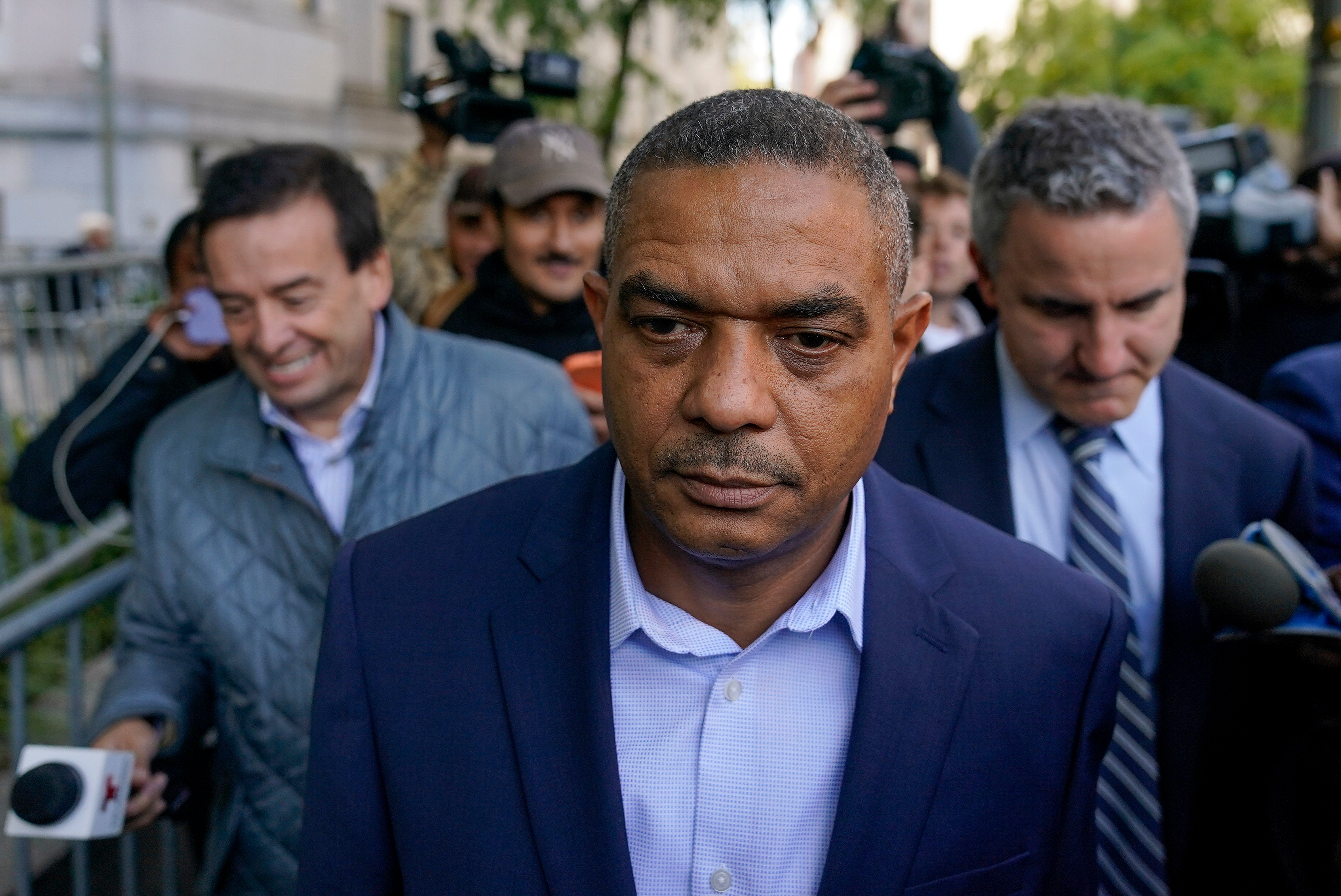 Jose Uribe leaves federal court on 27 September 2023, in New York