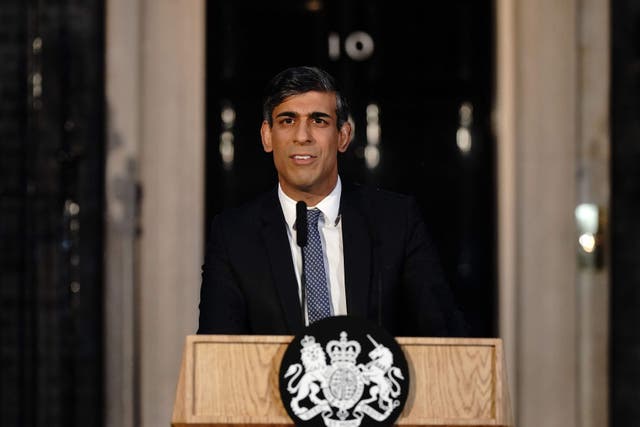 <p>Prime Minister Rishi Sunak giving a press conference in Downing Street, London. Picture date: Friday March 1, 2024. (Aaron Chown/PA)</p>