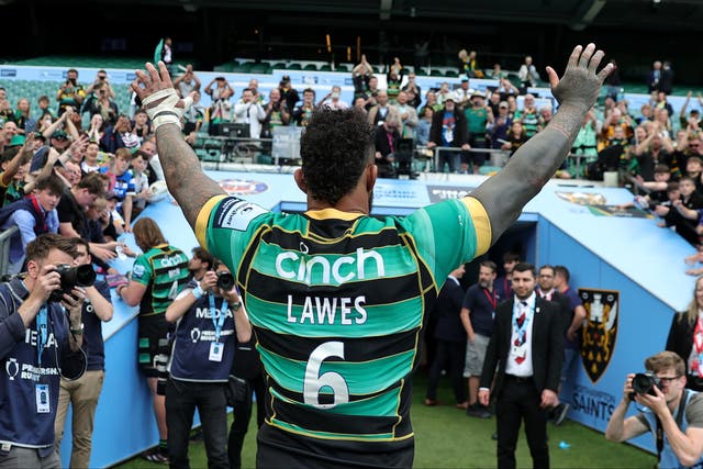 <p>Courtney Lawes bade farewell to English rugby with a Premiership title</p>