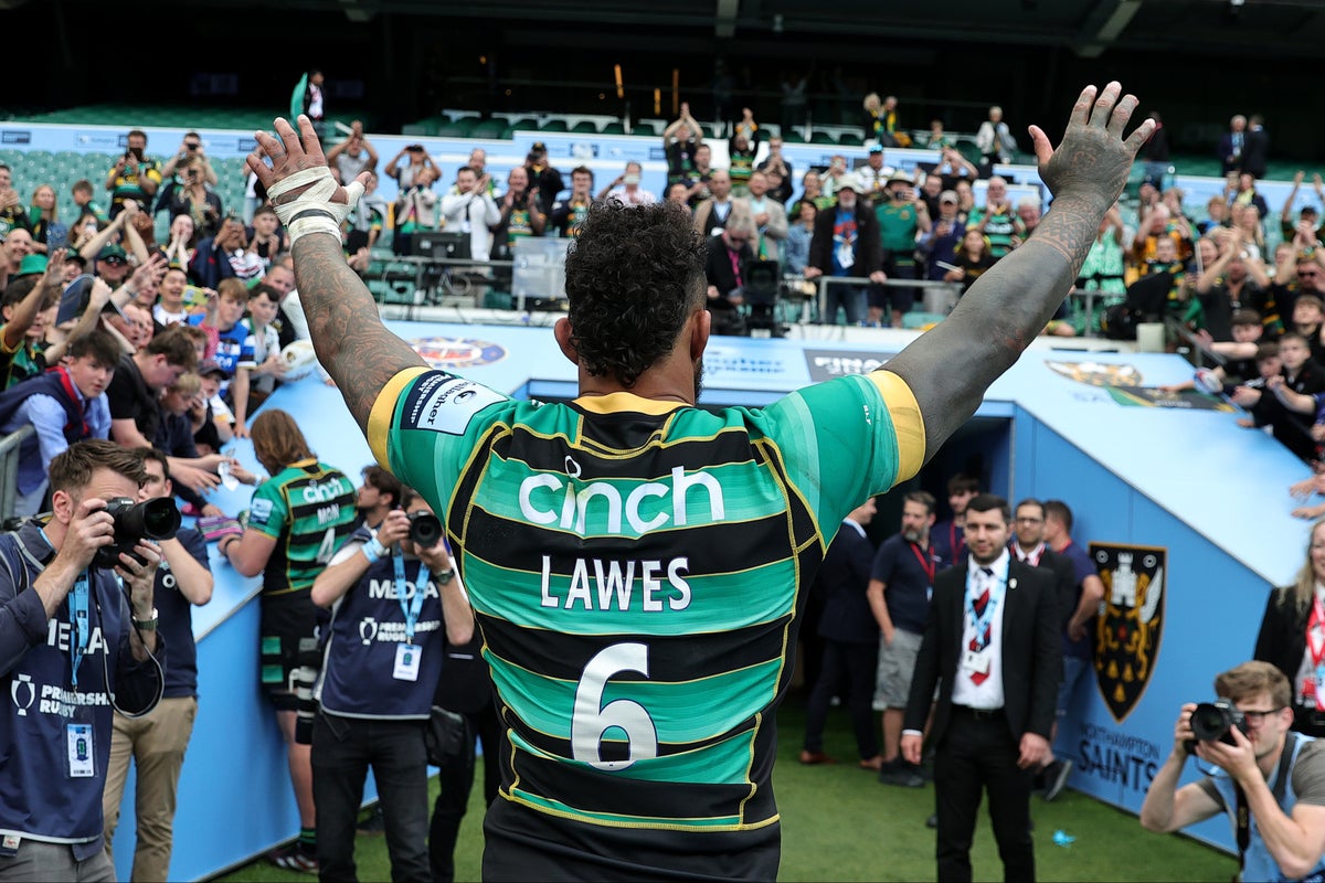 Courtney Lawes bids emotional farewell to Northampton after leading Saints to title triumph