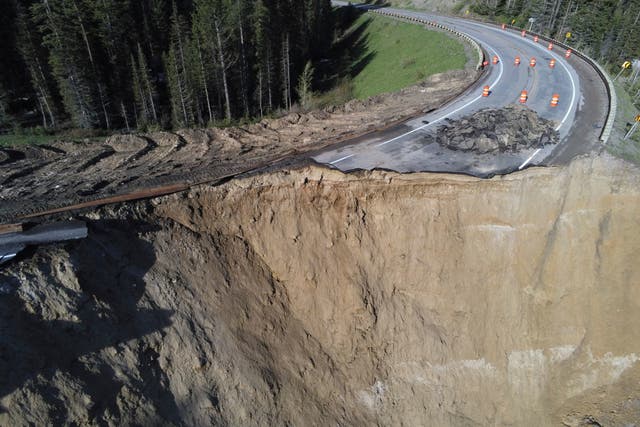 <p>Wyoming Teton Pass Damage</p>