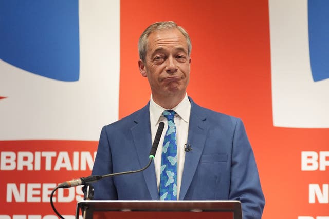 <p>Nigel Farage says Reform UK will become the ‘real opposition’ to Labour</p>