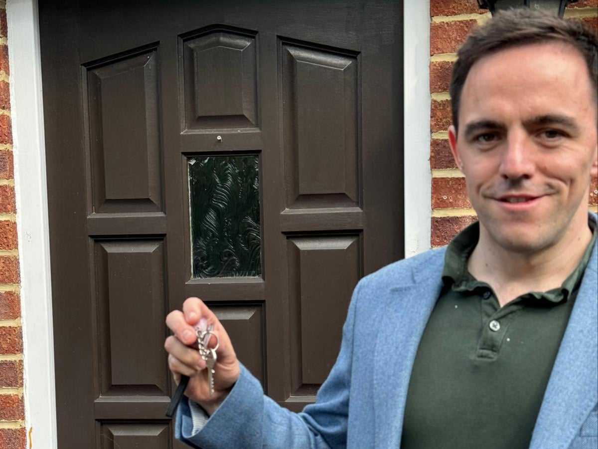 Tory candidate posted images of himself posing with keys outside a house