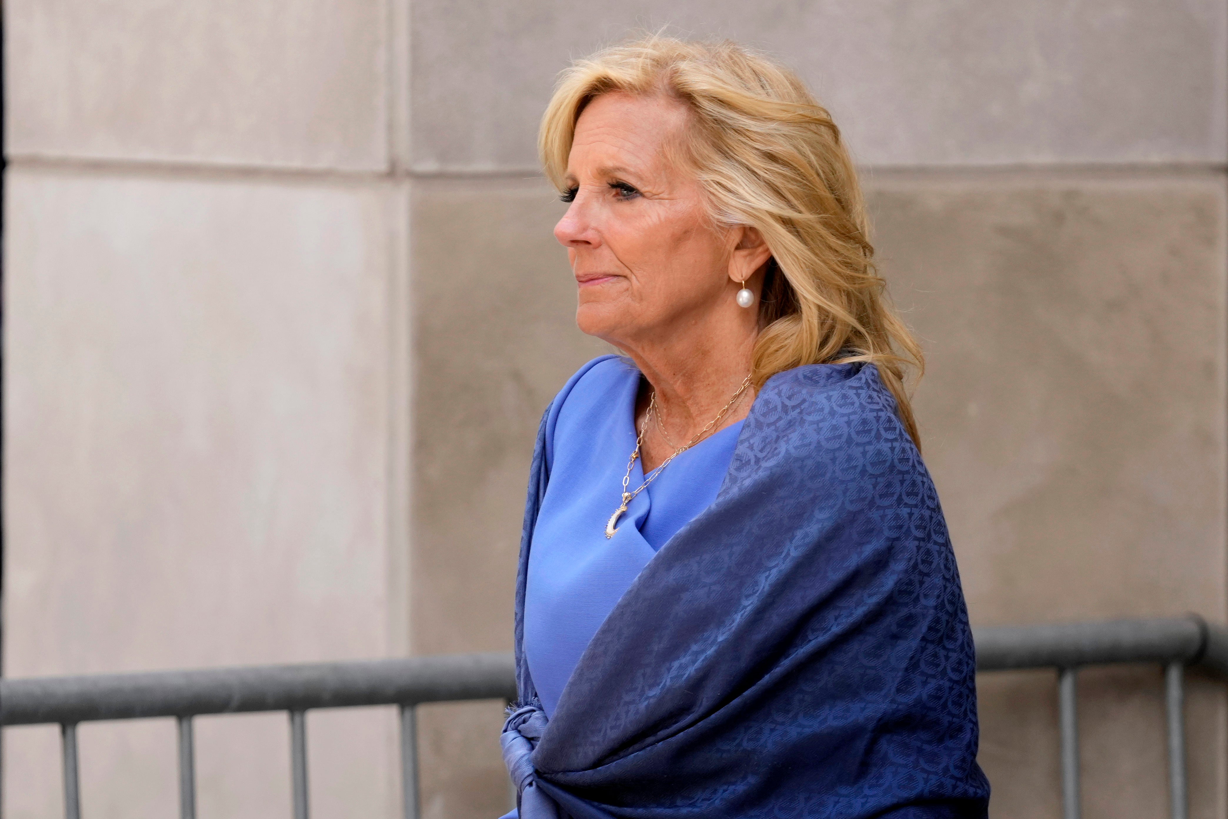 First lady Jill Biden departs from federal court, June 7, 2024, in Wilmington