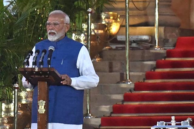 <p>Narendra Modi takes oath as Indian prime minister</p>