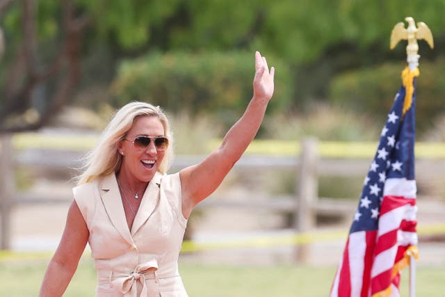 <p>US Representative Marjorie Taylor Greene (R-GA) has been blasted for a factual faux pas about Independence Day </p>