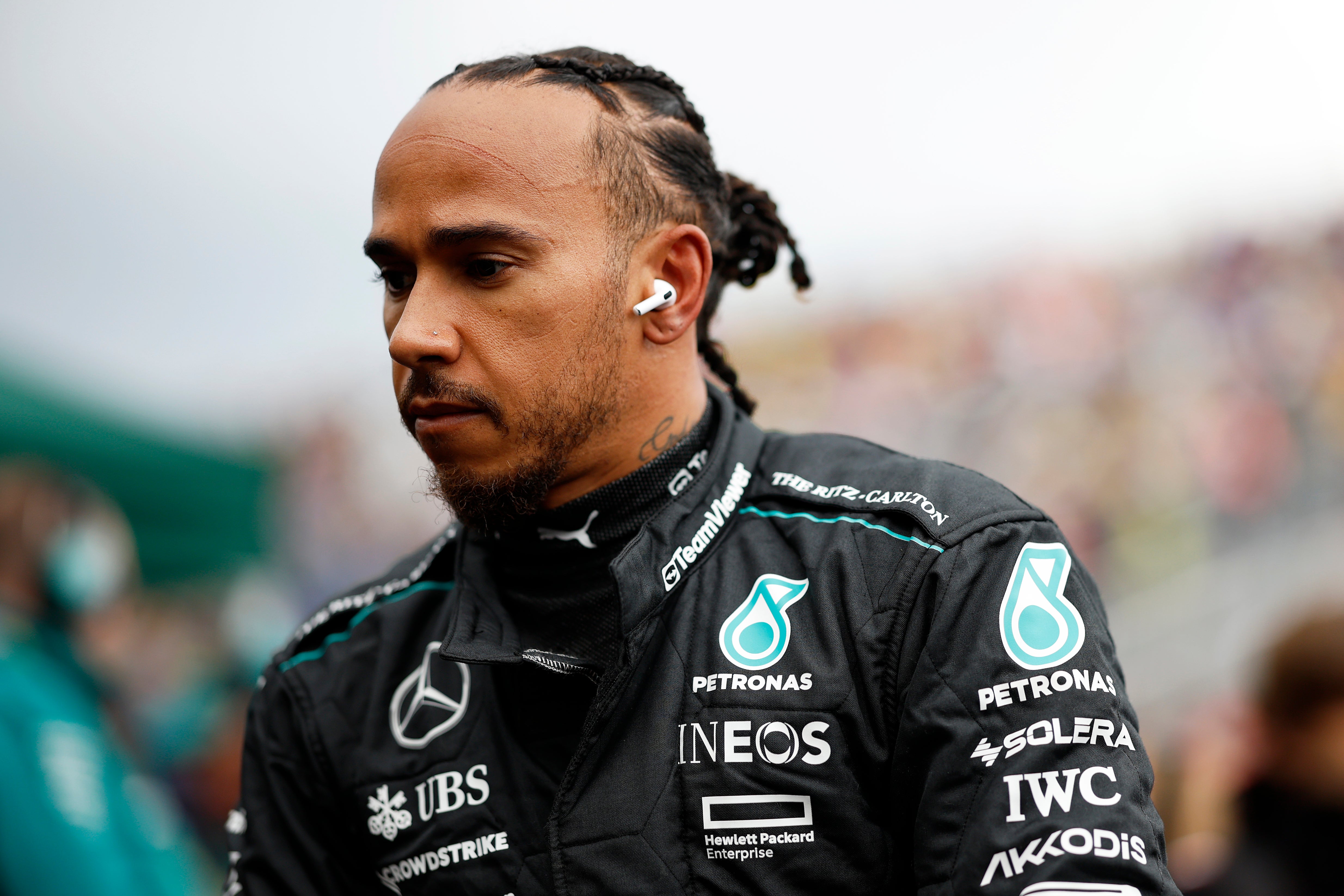 Lewis Hamilton finished fourth in Sunday’s race