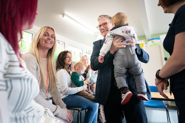 <p>Labour leader Sir Keir Starmer and shadow education secretary Bridget Phillipson on a visit to Nursery Hill Primary School in Warwickshire</p>