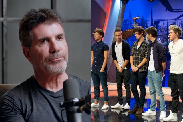 <p>Simon Cowell y One Direction</p>