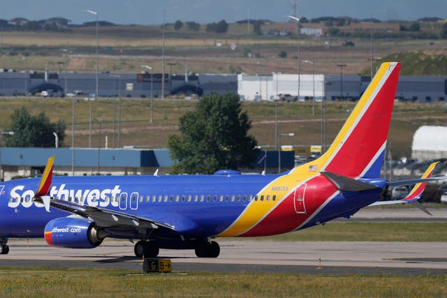 <p>Southwest Airlines plane (stock image) </p>