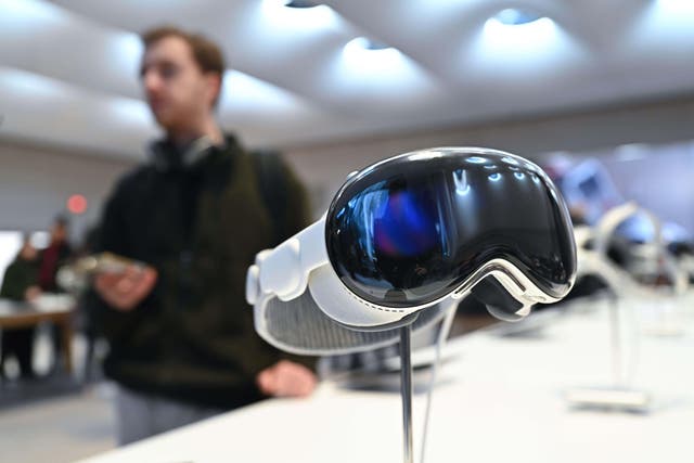 The Apple Vision Pro headset on display at the Fifth Avenue Apple store in New York City (Alamy/PA)