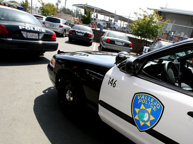 <p>Police cars in Vallejo, California in May 2008</p>