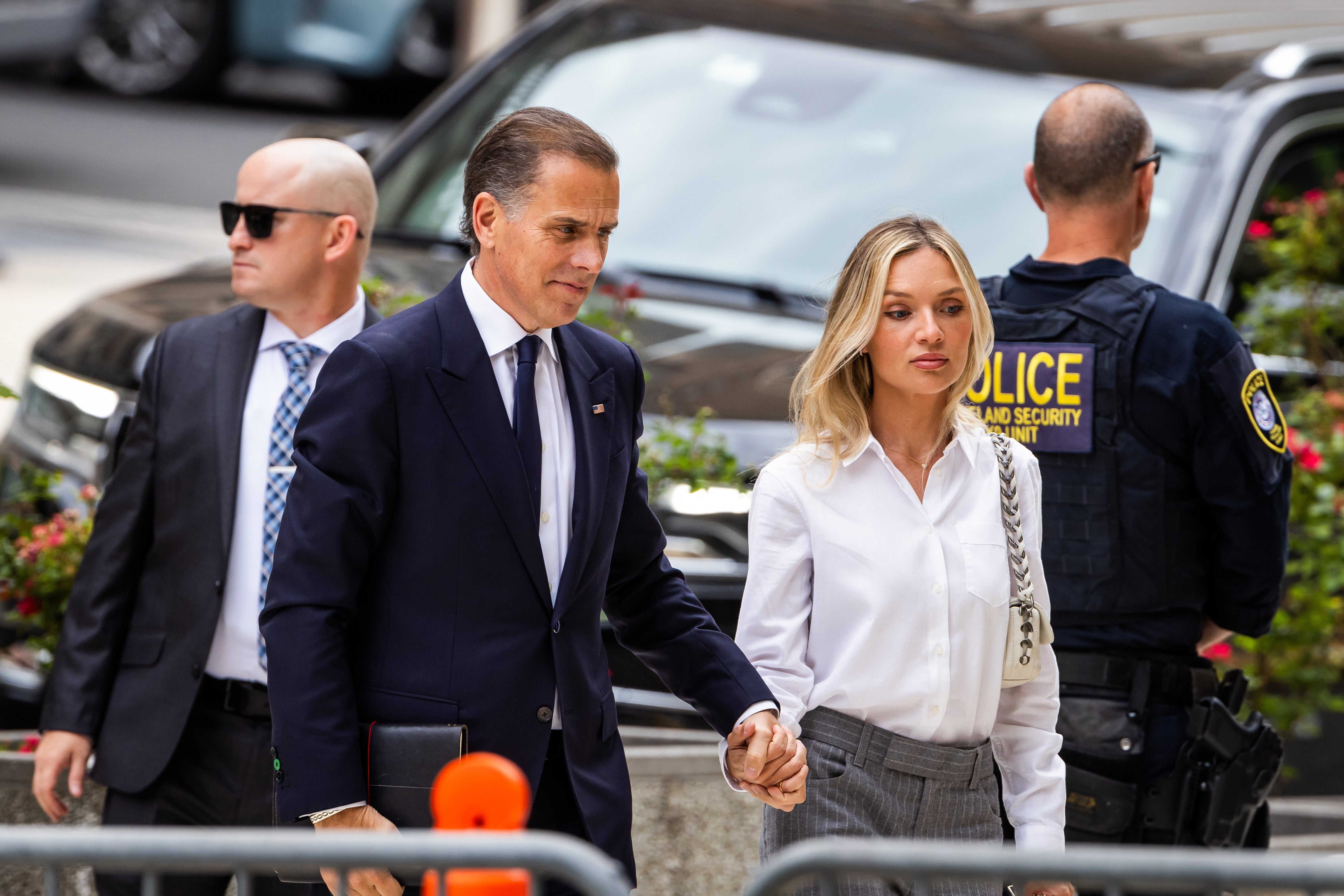 Hunter Biden and his wife Melissa Cohen Biden arrive for the second day of jury deliberations in his federal gun trial at the US Federal District Court in Wilmington, Delaware, USA, 11 June 2024