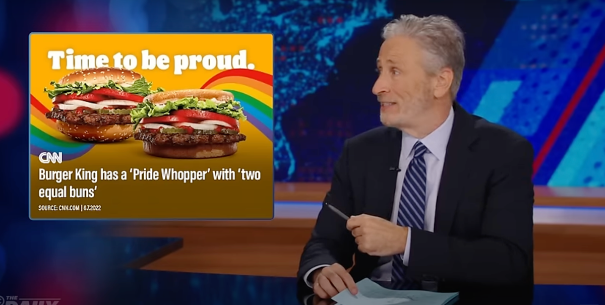 Jon Stewart expertly takes down companies exploiting ‘decades-long struggle of gay people’ during Pride