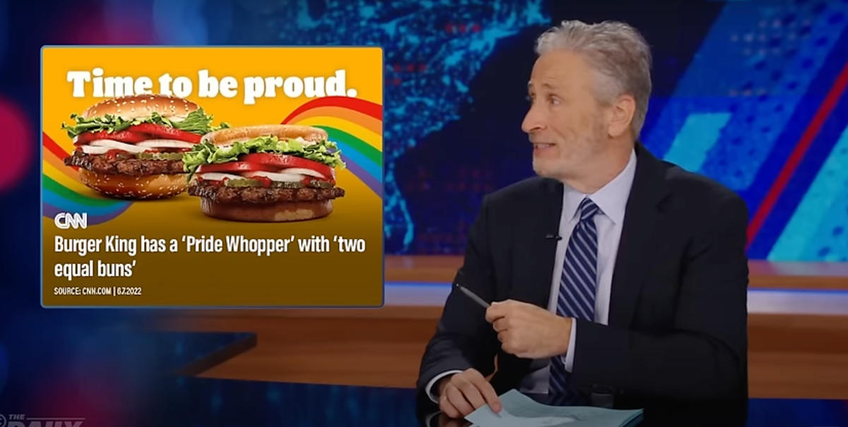 Jon Stewart expertly takes down companies exploiting ‘decades-long struggle of gay people’ during Pride Jon Stewart expertly takes down companies exploiting ‘decades-long struggle of gay people’ during Pride