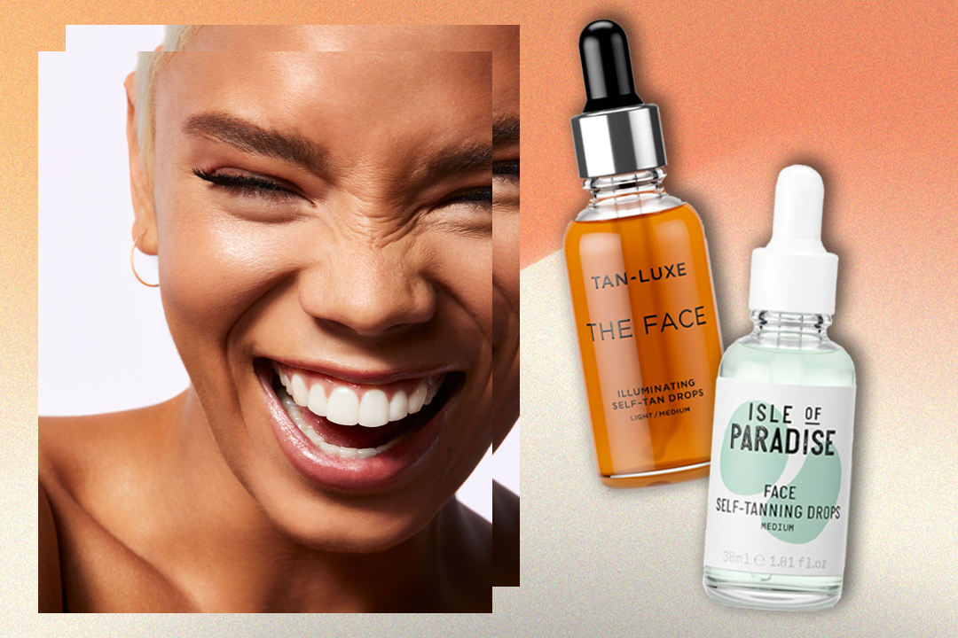 Face fake tan formulas are available as drops, serums, creams and more