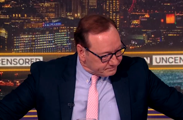 <p>Kevin Spacey breaks down during an interview with Piers Morgan, aired on June 11, 2024</p>