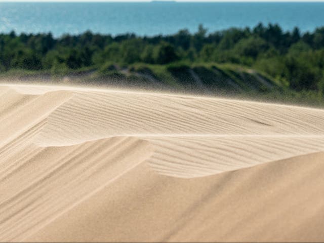 <p> A 12-year-old boy had to be rescued after a hole he and his brother dug collapsed on him at the sand dunes at Silver Lake State Park in Mears, Michigan</p>