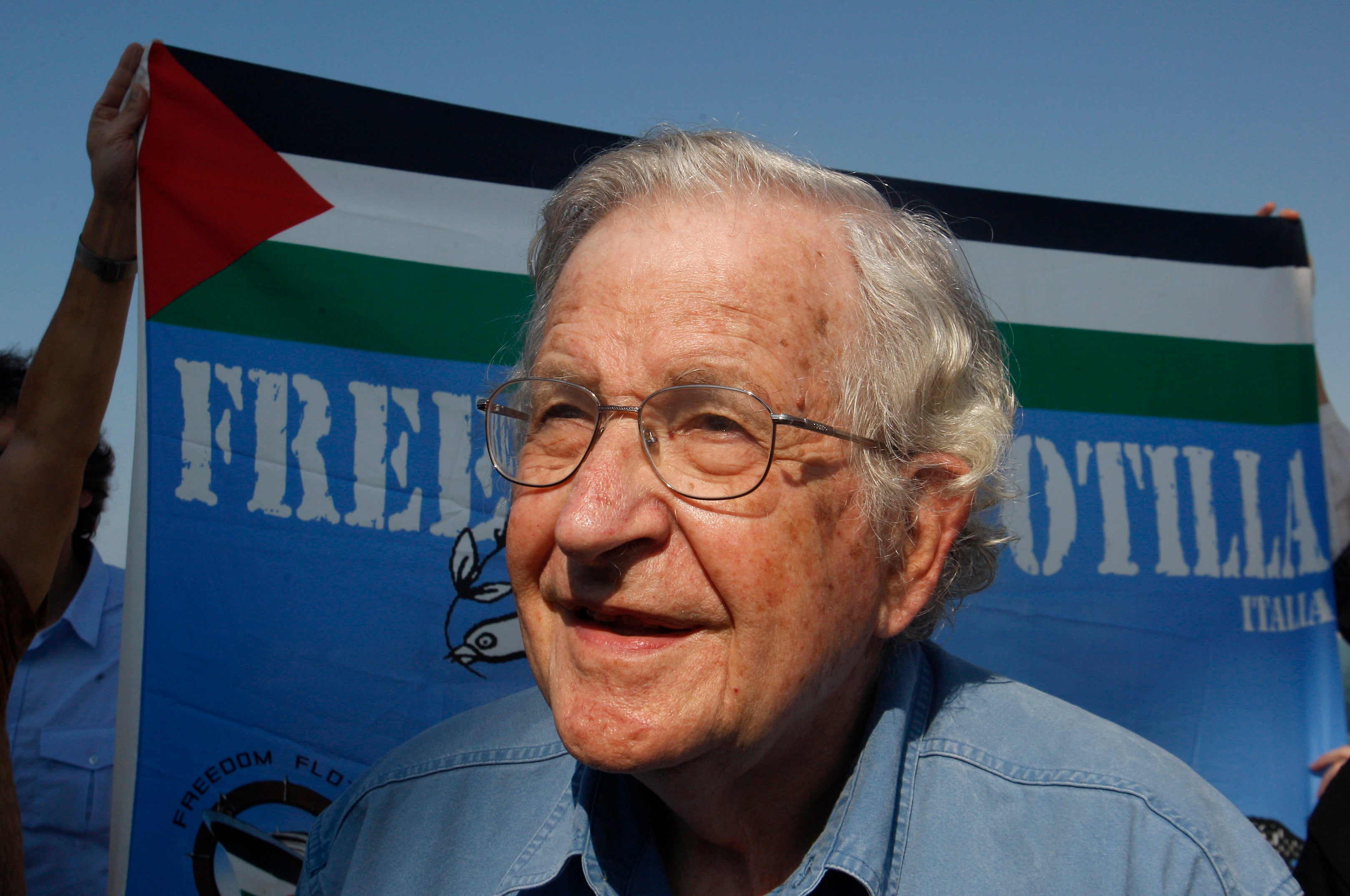 Noam Chomsky is in hospital in Brazil while recovering from a stroke he suffered a year ago