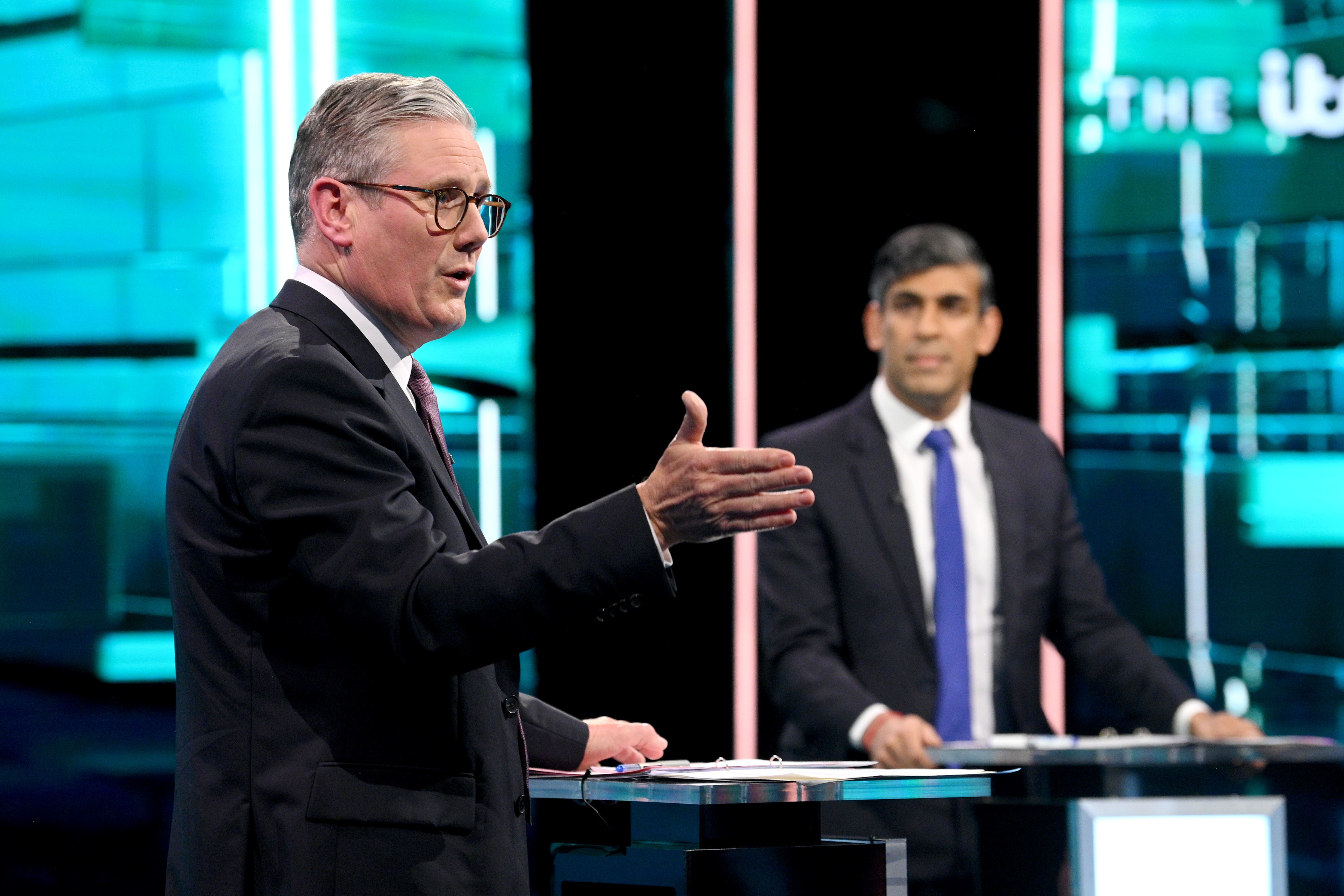 Prime Minister Rishi Sunak and Labour leader Sir Keir Starmer will go head to head to win voters over (Jonathan Hordle/ITV)