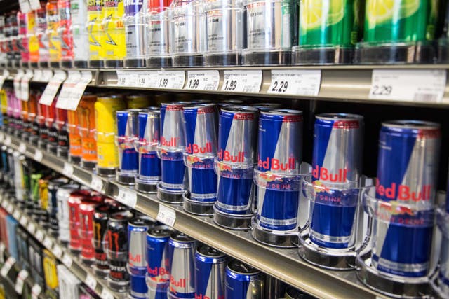 <p>Energy drinks are often marketed at teenagers </p>