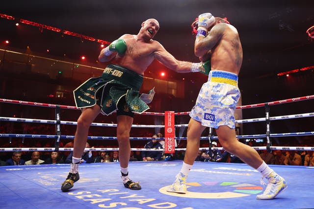 <p>Tyson Fury’s fight against Oleksandr Usyk was just one of a number of big-name fights to be held in Riyadh</p>