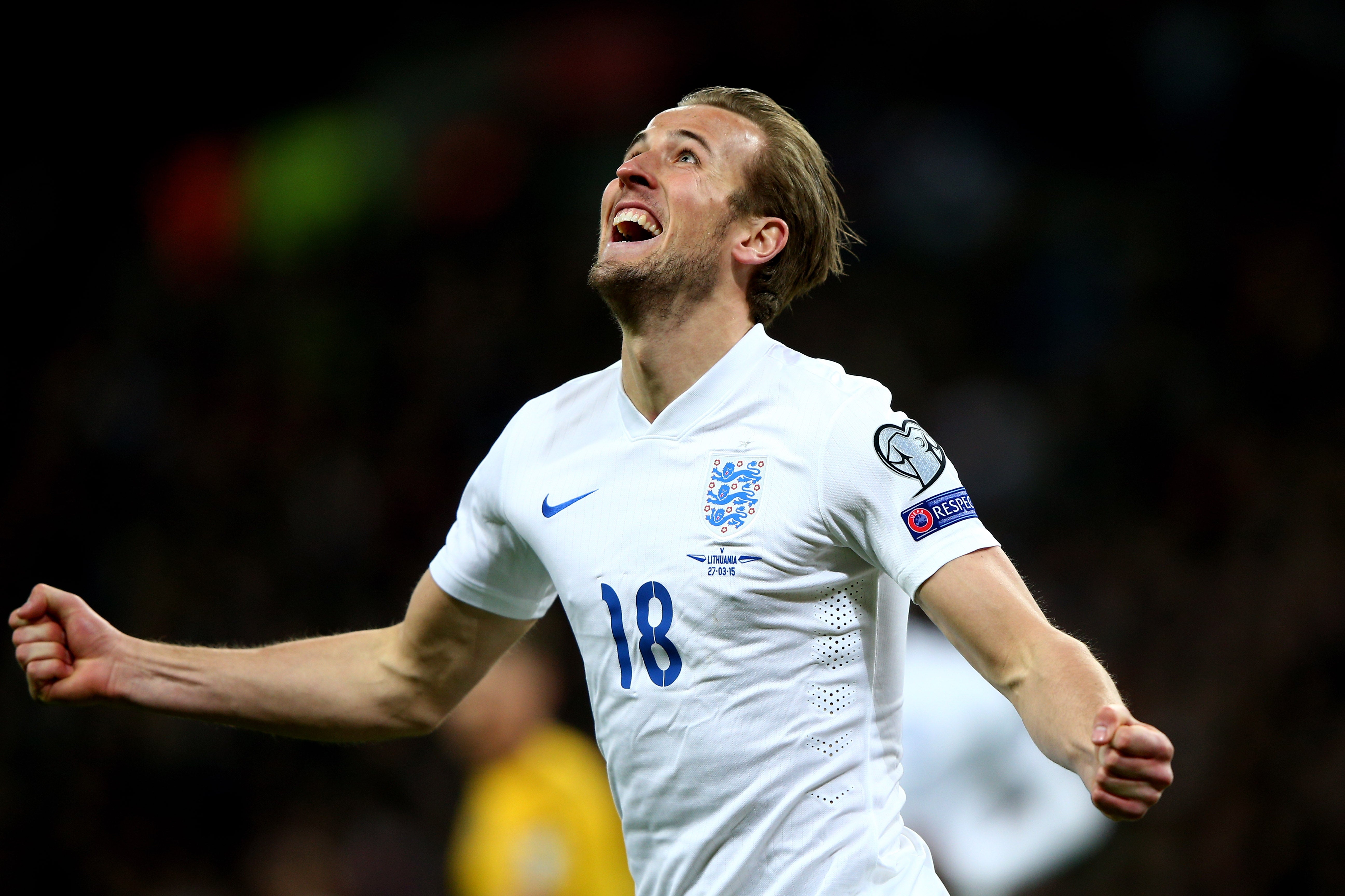 Kane scored less than two minutes into his England debut against Lithuania in 2015