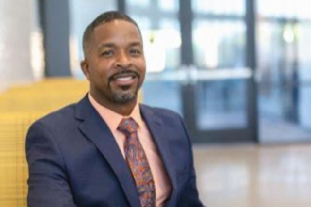 <p>Superintendent Rainey Briggs, pictured, is speaking out about his experience after a white dad shoved him off a graduation stage to prevent him from shaking his daughter’s hand</p>