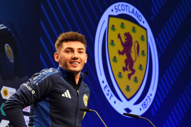 Billy Gilmour is hoping for a starting role in midfielder for Scotland on Friday night (Andrew Milligan/PA)