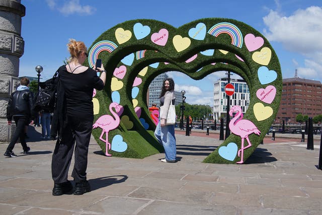 The Taylor Town Trail, a series of 11 artworks representing Taylor Swift’s albums, have been on display in the city since Saturday (Peter Byrne/PA)