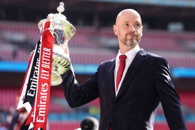 Erik Ten Hag is looking forward after surviving the Manchester United axe (Nick Potts/PA)