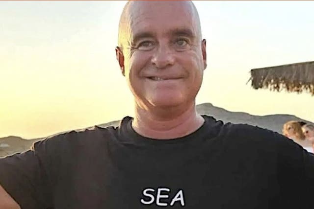 <p>Eric Calibet, 59, had been vacationing on the island but was reported missing by a friend on Tuesday afternoon</p>