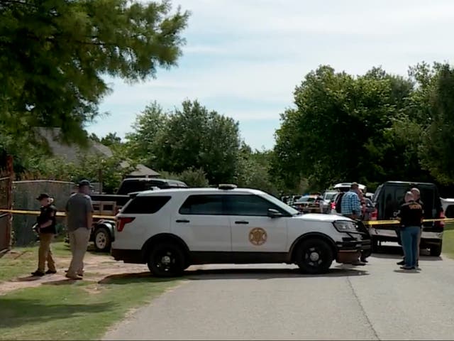 <p>Logan County Sheriff’s deputies at the location where Jose Alaniz, 51, shot and killed his wife, Catalina Jimenez, 43, and then himself on June 10. </p>