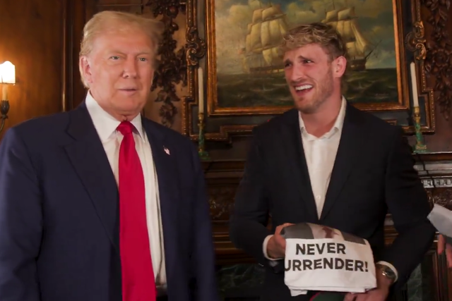 <p>Donald Trump and Logan Paul trail their upcoming podcast interview on Wednesday June 12 2024</p>
