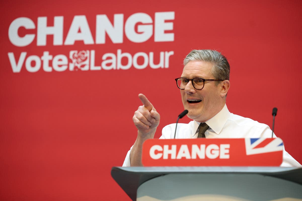Protester interrupts Keir Starmer&rsquo;s Labour party manifesto launch