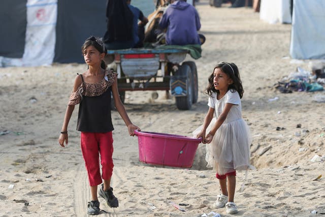 <p>Palestinians have fleeing Rafah for weeks</p>