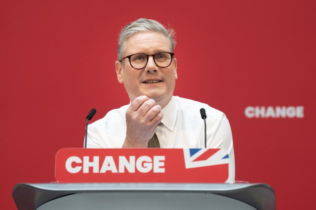 <p>Labour Party leader Sir Keir Starmer launches his party’s manifesto at Co-op HQ in Manchester, while on the General Election campaign trail. Picture date: Thursday June 13, 2024.</p>