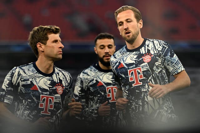 Thomas Muller (left) left Bayern Munich team-mate Harry Kane (right) a good luck note ahead of Euro 2024 (PA wire)