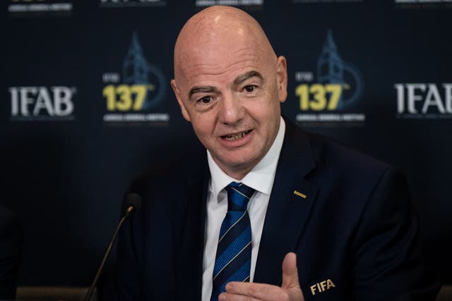 FIFA, led by its president Gianni Infantino, is the subject of a legal challenge over its scheduling of next year’s Club World Cup (Aaron Chown/PA)