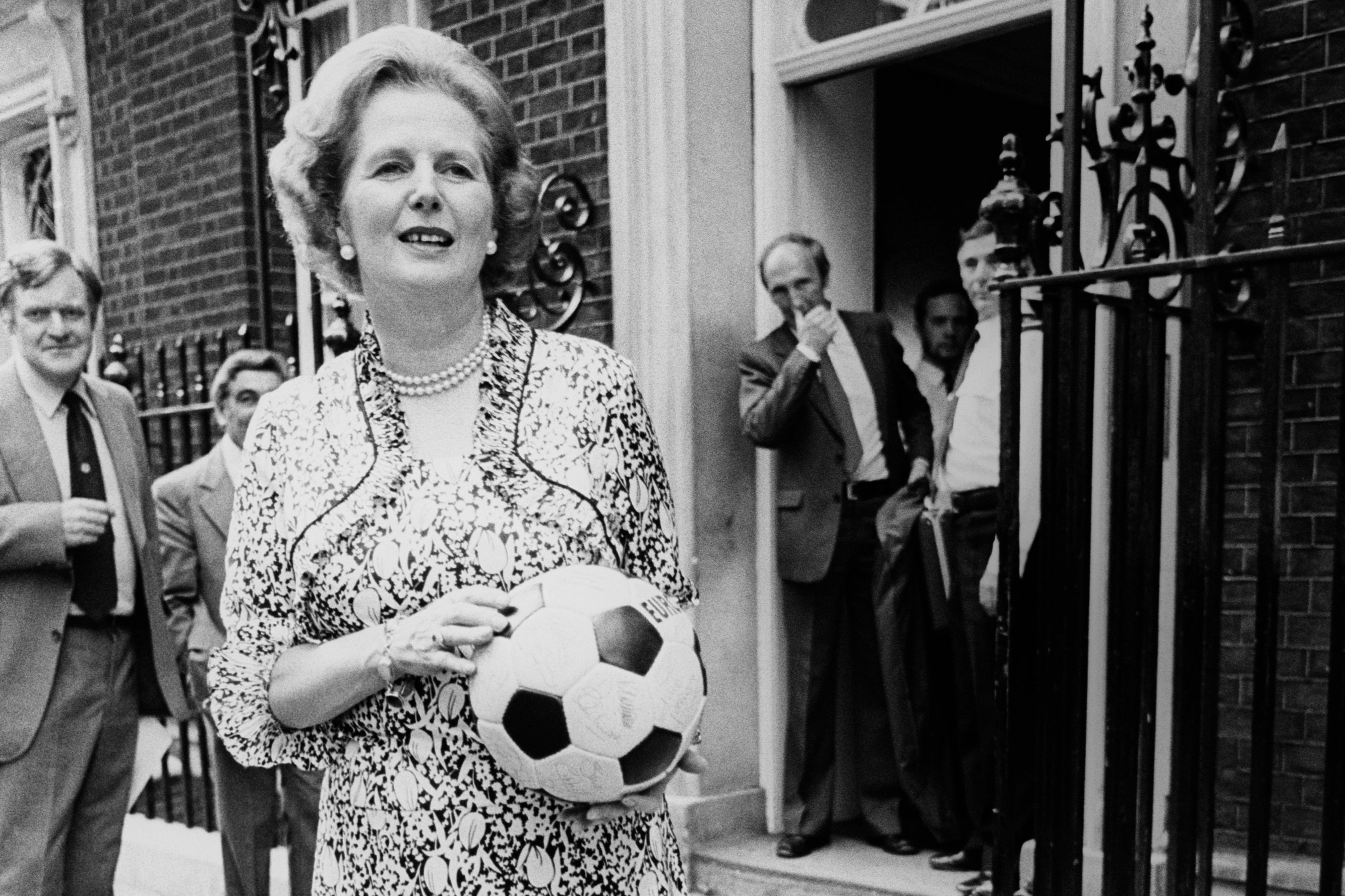 The lady’s not for Cruyff turning: Thatcher was not a fan of football at all, believing it to be detrimental to society