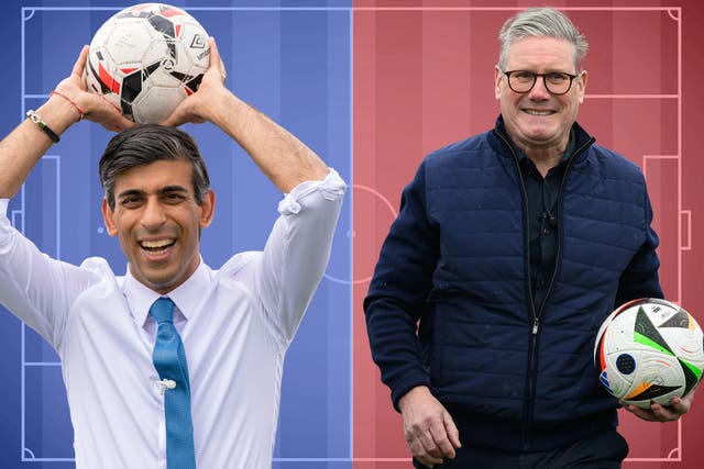 <p>Blues vs Reds: both major party candidates have been trying to make good use of the normalising effect of the beautiful game </p>