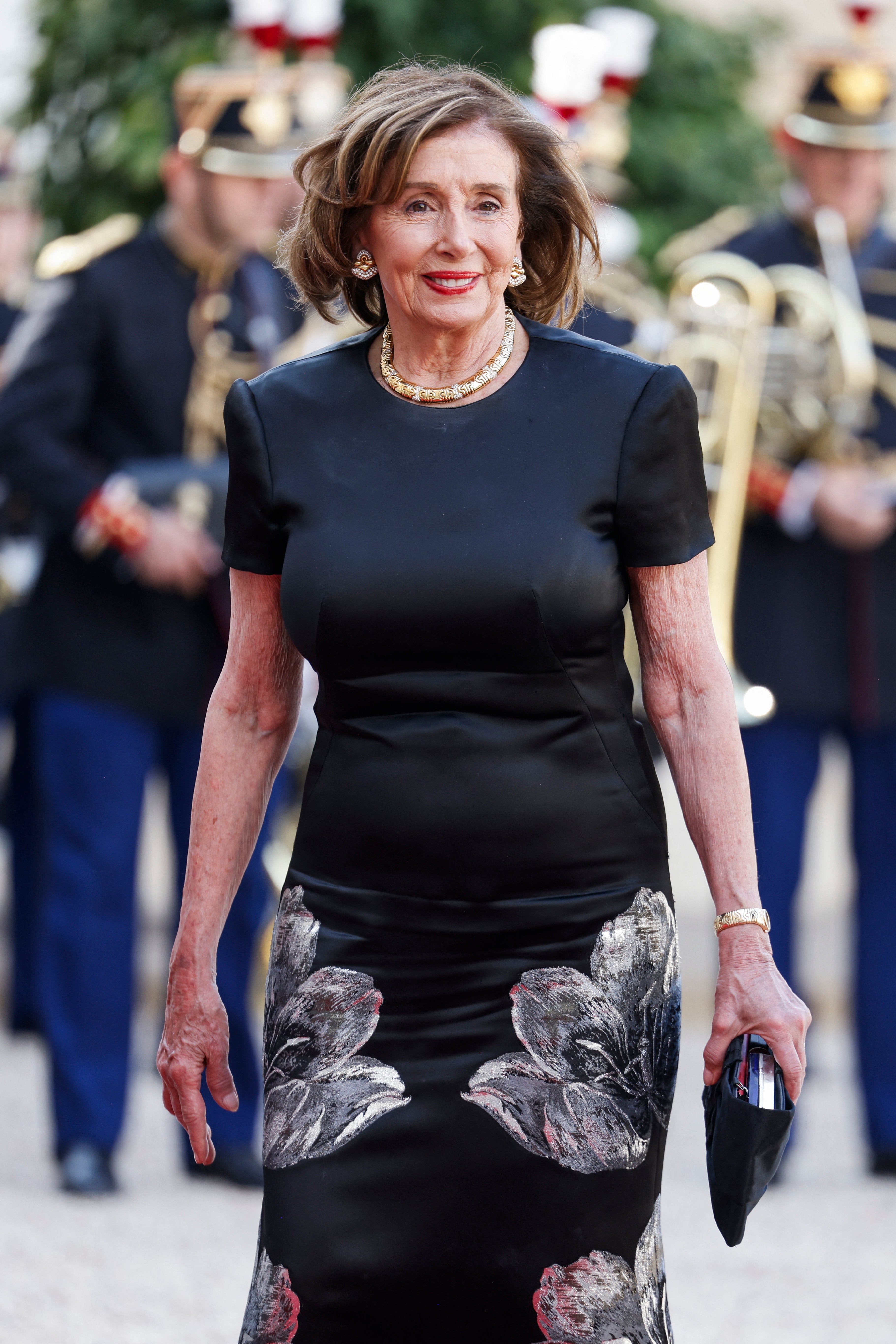 Pelosi arrives to attend an official state dinner as part of US President's state visit to France on June 8, 2024