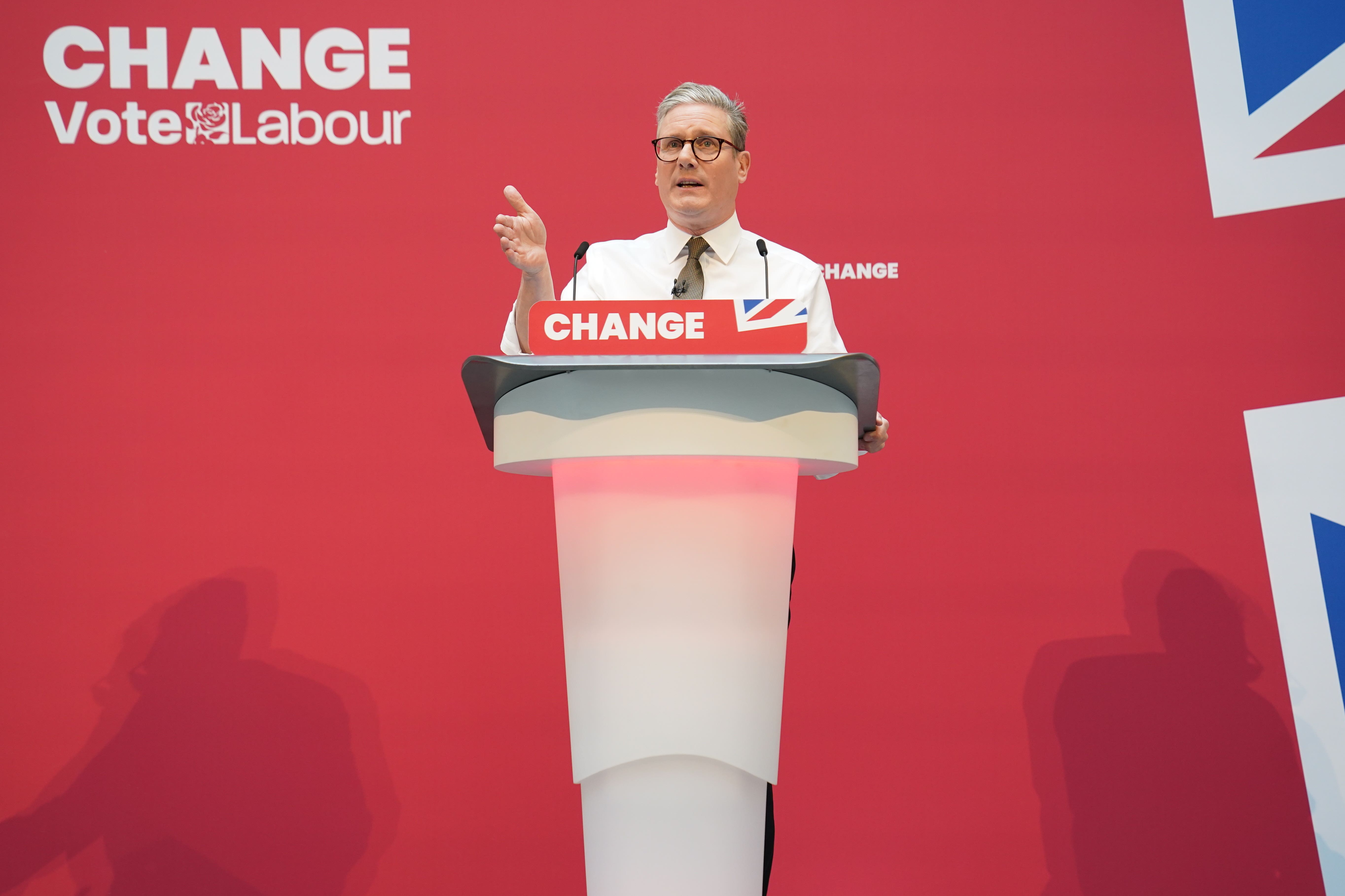 Labour Party leader Sir Keir Starmer launches his party’s manifesto (Stefan Rousseau/PA)