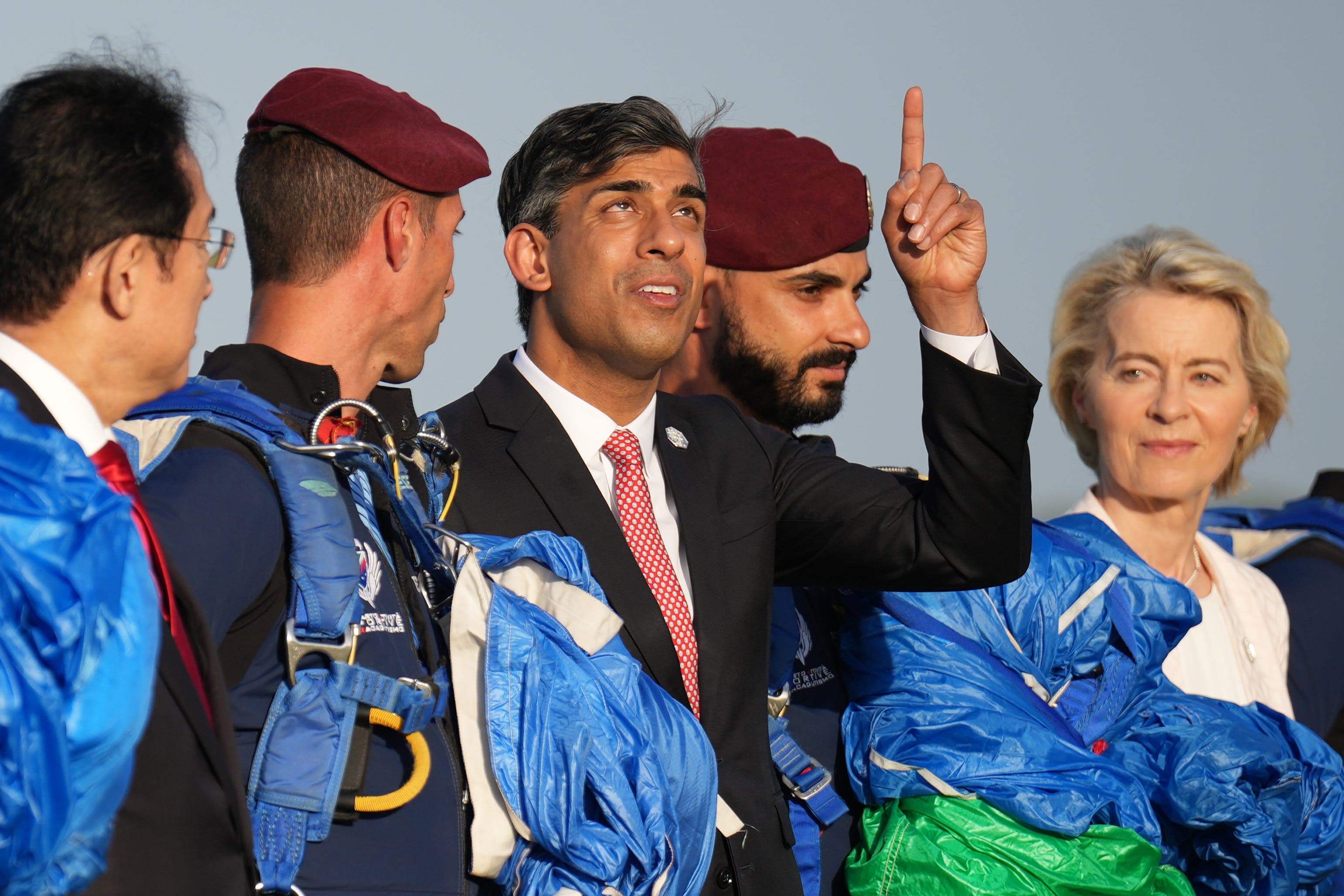 Prime Minister Rishi Sunak joins G7 leaders at the summit (Christopher Furlong/PA)