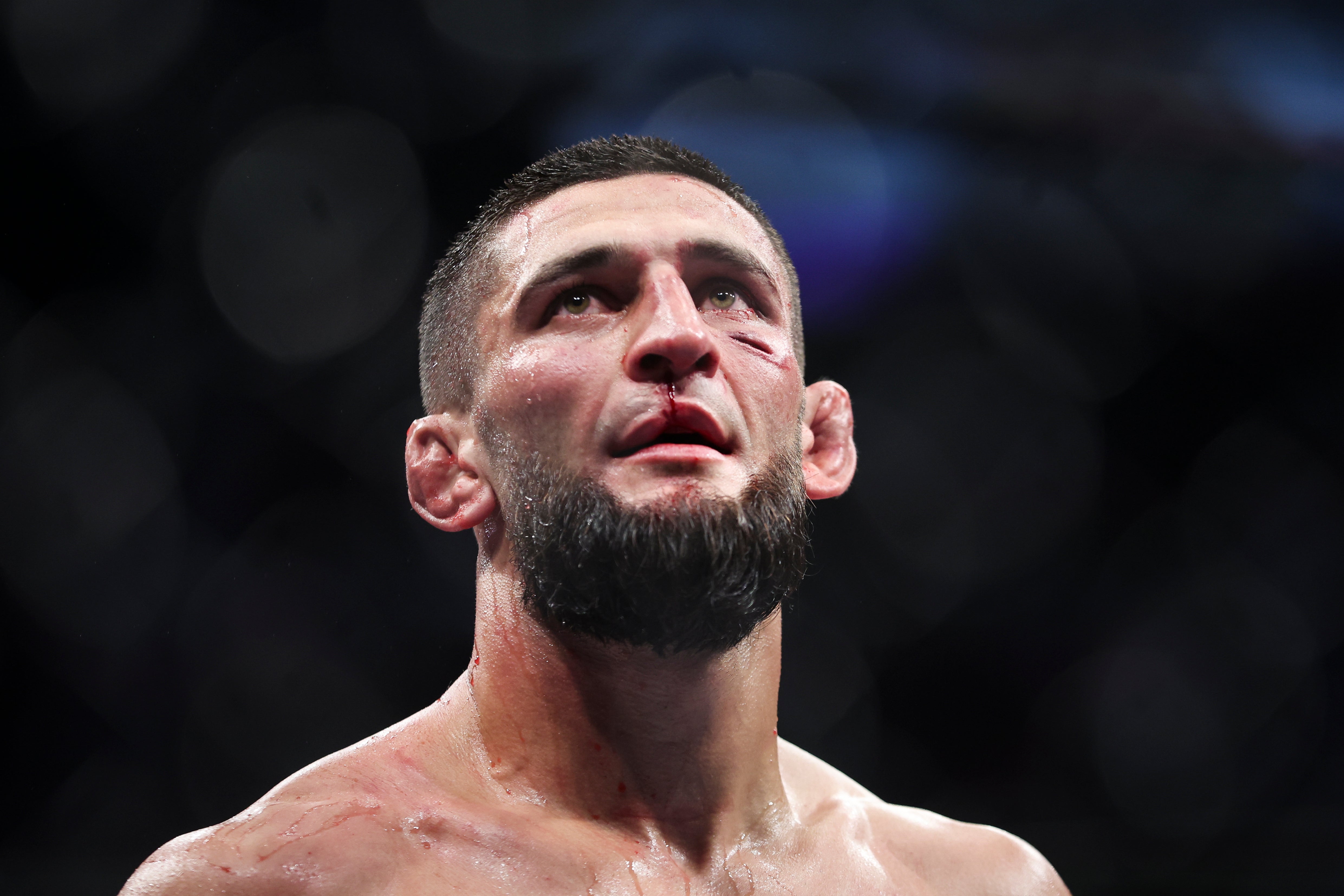 Stop-start UFC star Khamzat Chimaev (pictured) faces a stern test in ex-champ Robert Whittaker