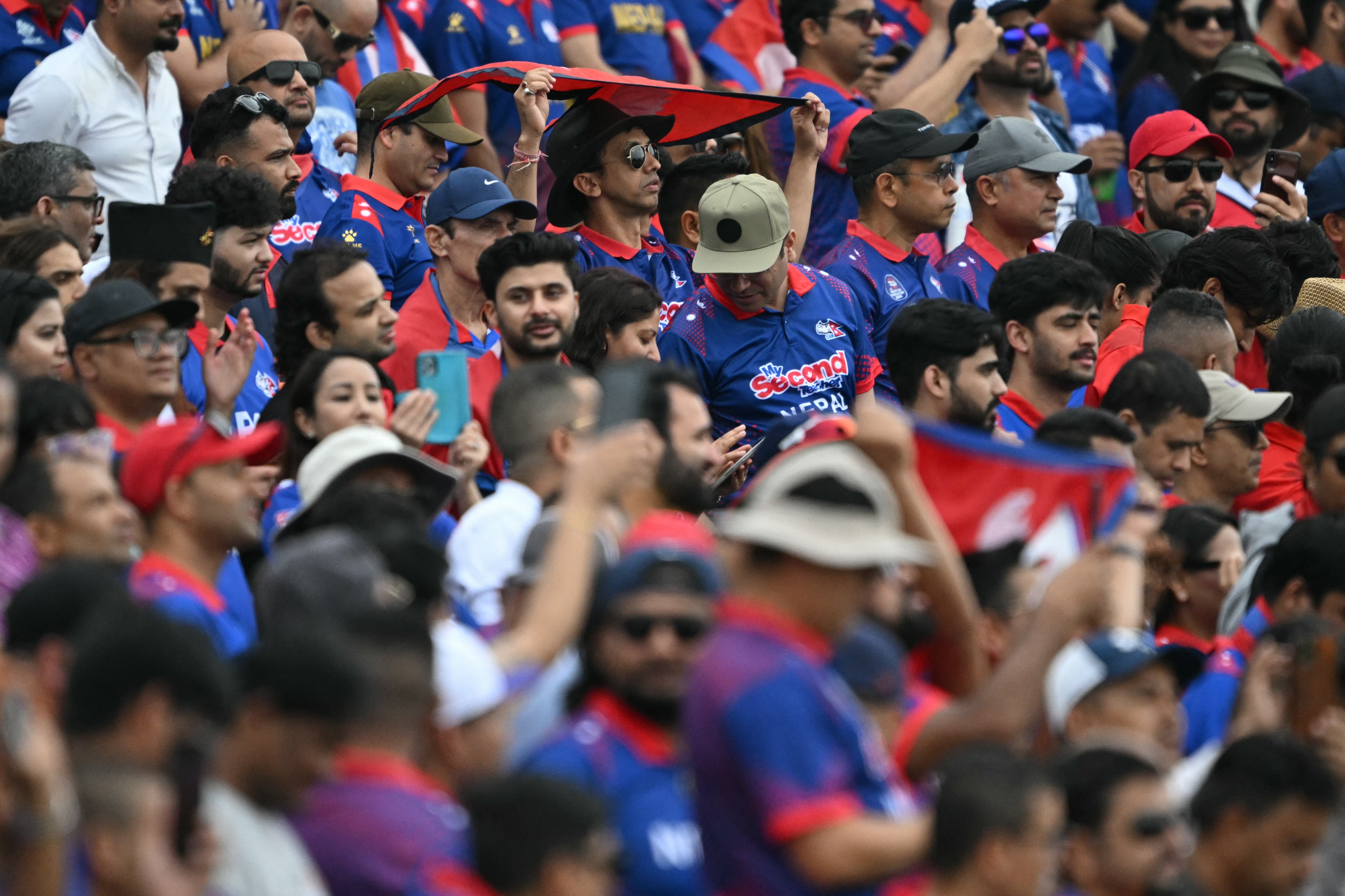 Nepalese fans made for a remarkable atmosphere during their match in Dallas