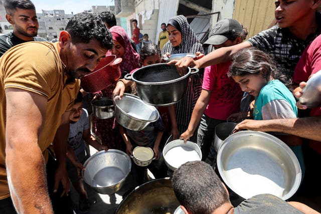 <p>Families in Gaza are struggling for food </p>