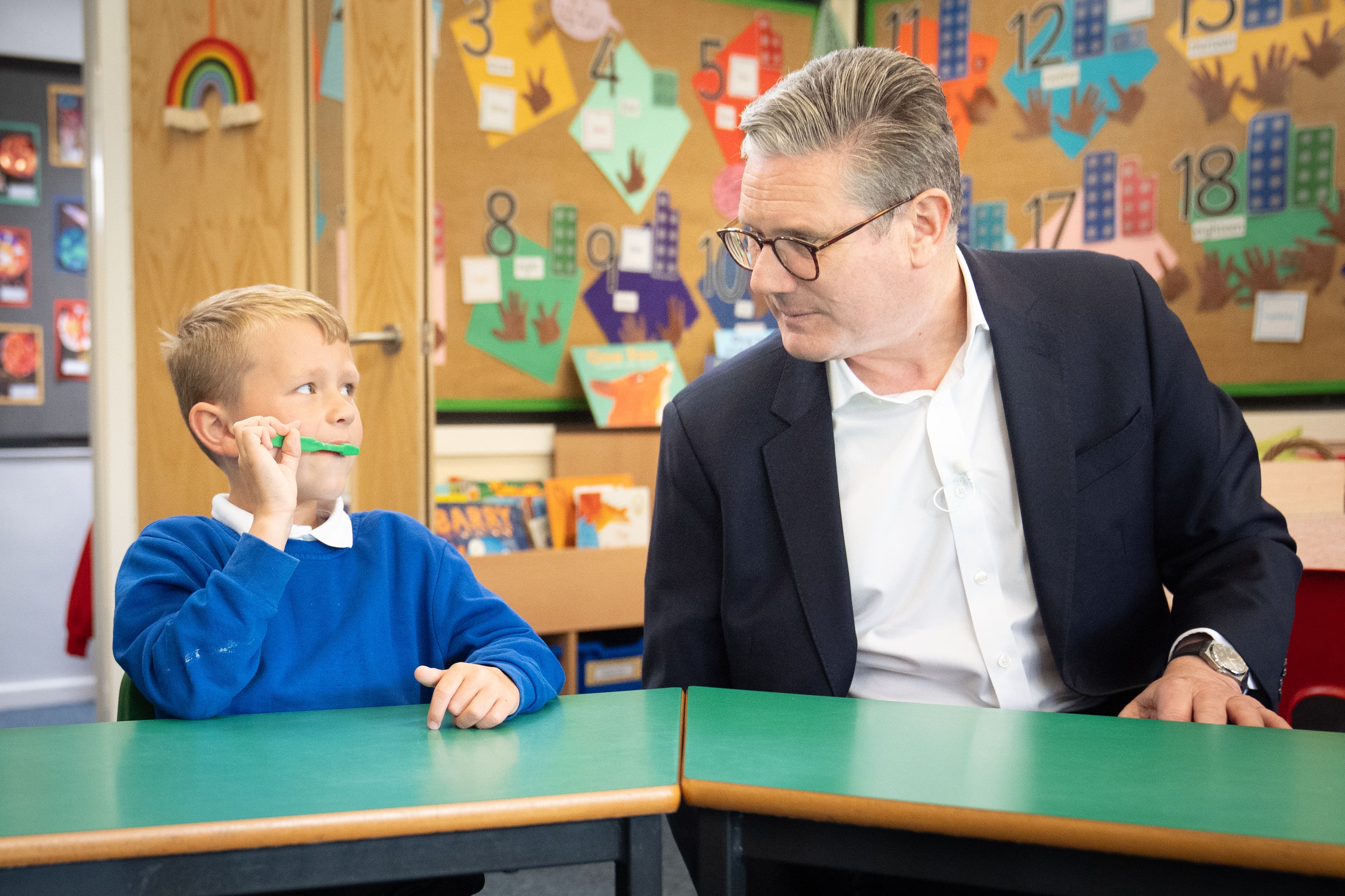 Labour Party leader Sir Keir Starmer visited a school in Eston, Middlesbrough, on the campaign trail this week (Stefan Rousseau/PA)