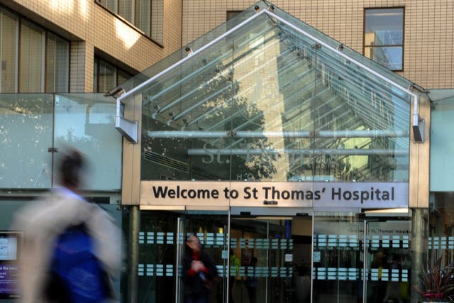 <p>A general view of Guys and St Thomas’ Hospital in London (Georgie Gillard/PA)</p>