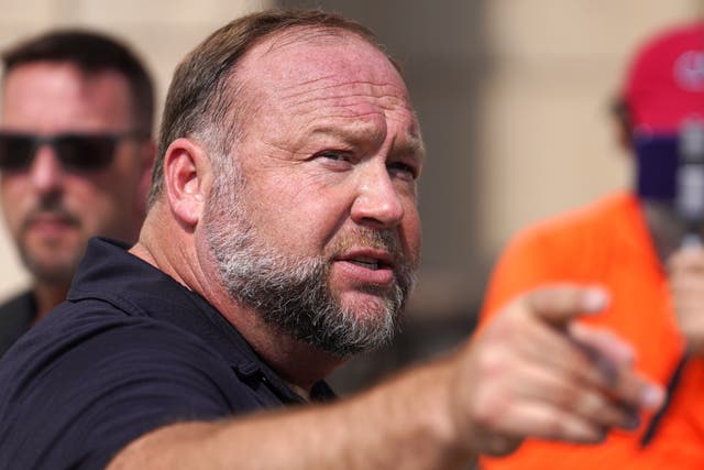 <p>Alex Jones, pictured, has been ordered to liquidate his personal assets to pay $1.5 billion to the families of Sandy Hook Elementary School victims he defamed.</p>
